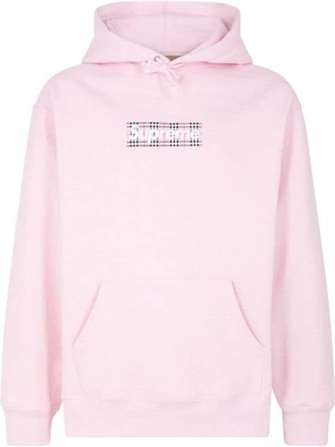 supreme burberry coat|supreme Burberry pink hoodie.